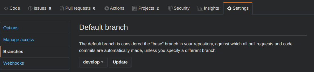 GitHub changing default branches